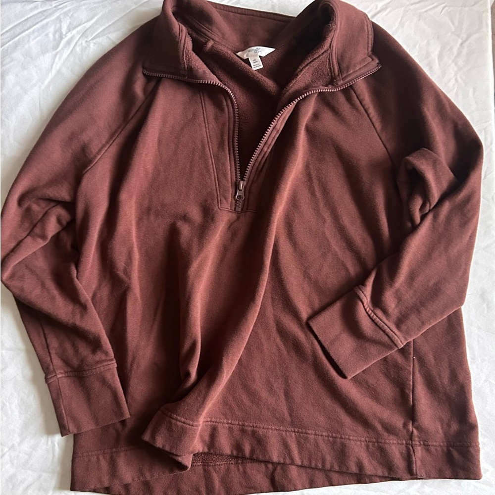 Brown Half-Zip Sweater